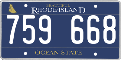 RI license plate 759668