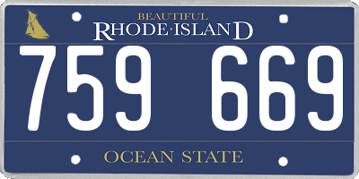 RI license plate 759669