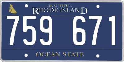 RI license plate 759671