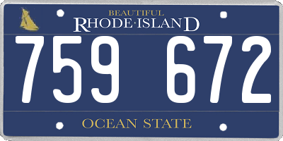 RI license plate 759672
