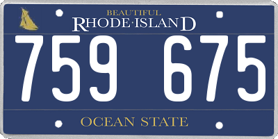 RI license plate 759675
