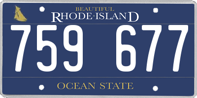 RI license plate 759677