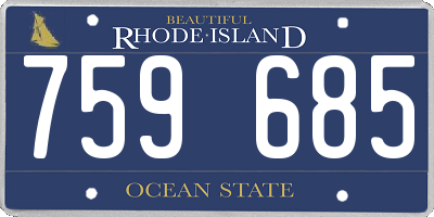 RI license plate 759685