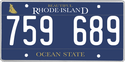 RI license plate 759689