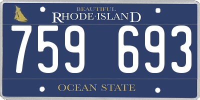 RI license plate 759693