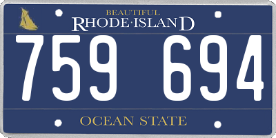RI license plate 759694