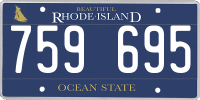 RI license plate 759695