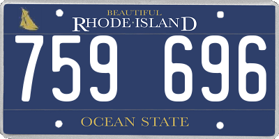 RI license plate 759696
