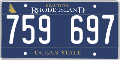 RI license plate 759697