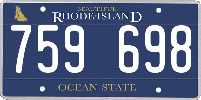 RI license plate 759698