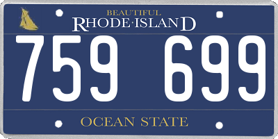 RI license plate 759699