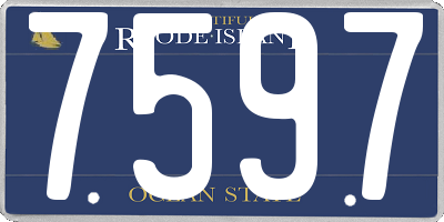 RI license plate 7597