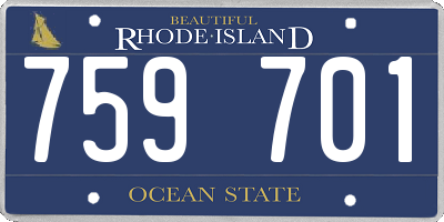 RI license plate 759701