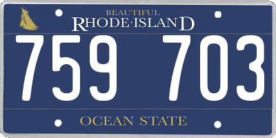 RI license plate 759703