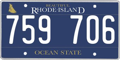 RI license plate 759706