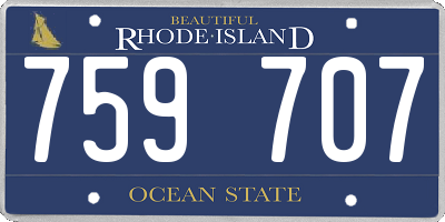 RI license plate 759707