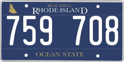 RI license plate 759708