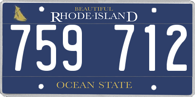 RI license plate 759712