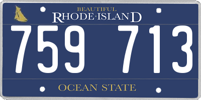 RI license plate 759713