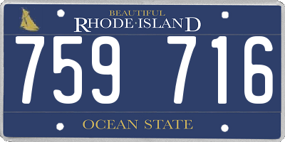 RI license plate 759716