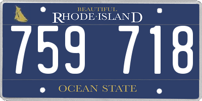 RI license plate 759718