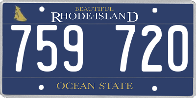 RI license plate 759720