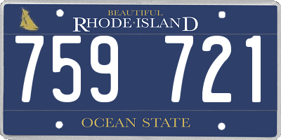 RI license plate 759721