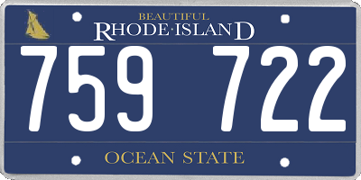 RI license plate 759722
