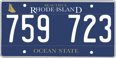 RI license plate 759723