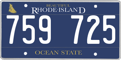 RI license plate 759725