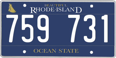 RI license plate 759731