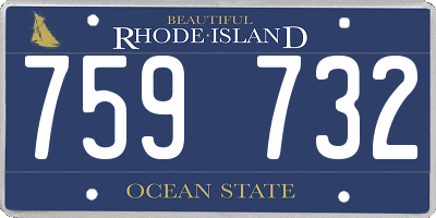 RI license plate 759732