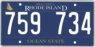 RI license plate 759734
