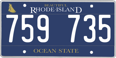 RI license plate 759735