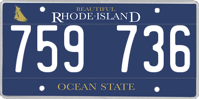 RI license plate 759736