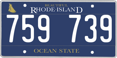 RI license plate 759739
