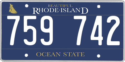 RI license plate 759742