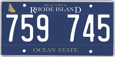 RI license plate 759745