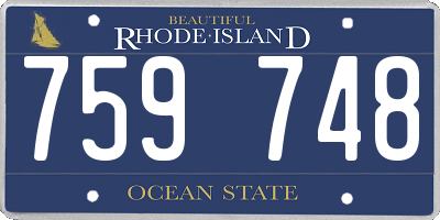 RI license plate 759748
