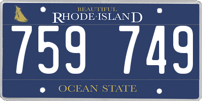 RI license plate 759749