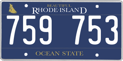 RI license plate 759753