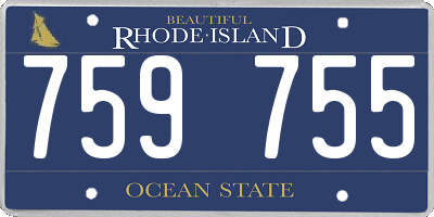 RI license plate 759755