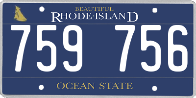 RI license plate 759756