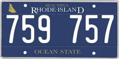 RI license plate 759757