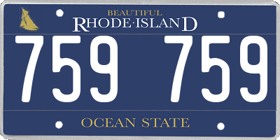 RI license plate 759759