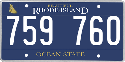 RI license plate 759760