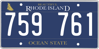 RI license plate 759761