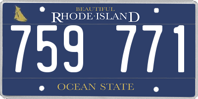RI license plate 759771