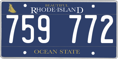 RI license plate 759772