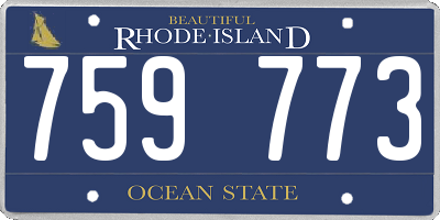 RI license plate 759773